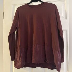 Lululemon Plum Loose Long Sleeve Top